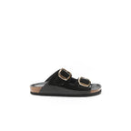 Sandales Alberto Big Buckle Patent Black - Femme