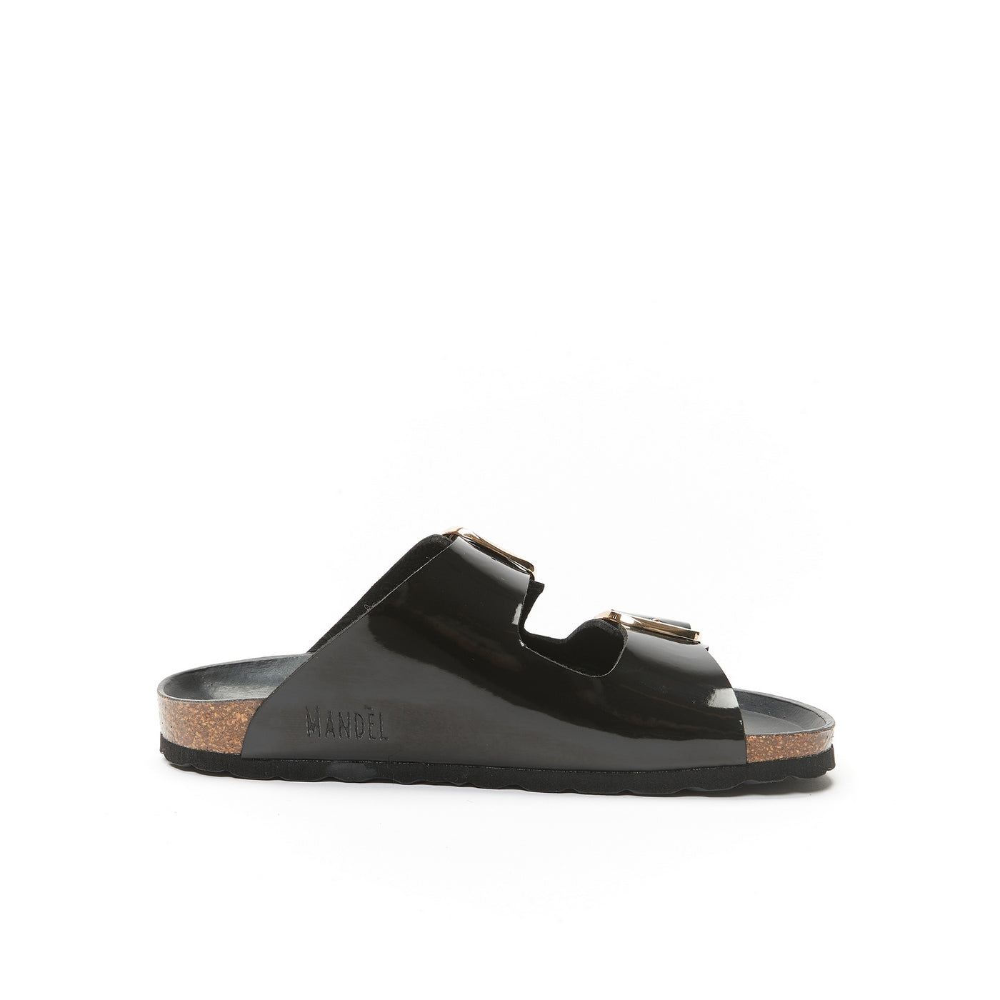 Sandales Alberto Big Buckle Patent Black - Femme