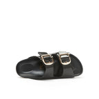 Sandales Alberto Big Buckle Patent Black - Femme