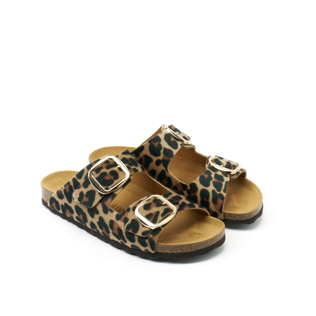 Sabots Alberto Big Buckle Leopardo - Femme