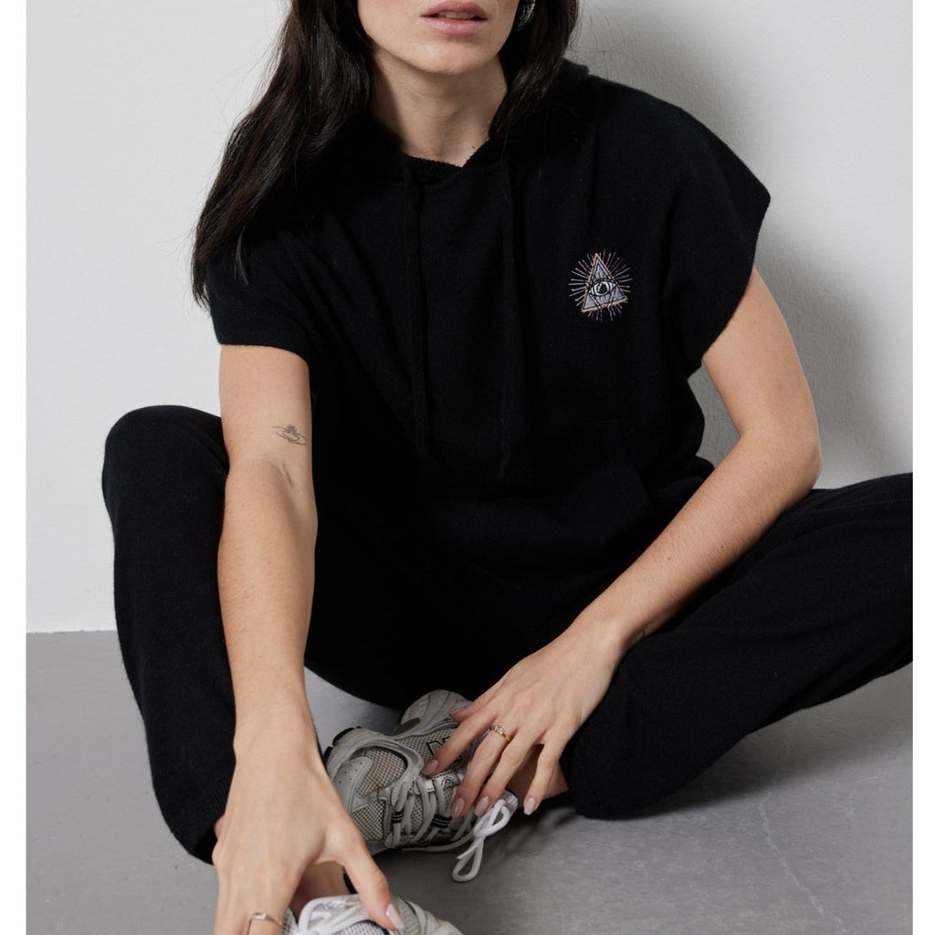 Notshy - Pull Cachemire Recyclé Capuche Prakasa - Onyx