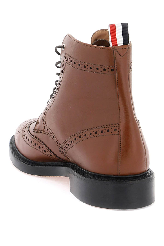Thom Browne - Bottes Thom Browne Wingtip Ankle Boots With Brogue Details