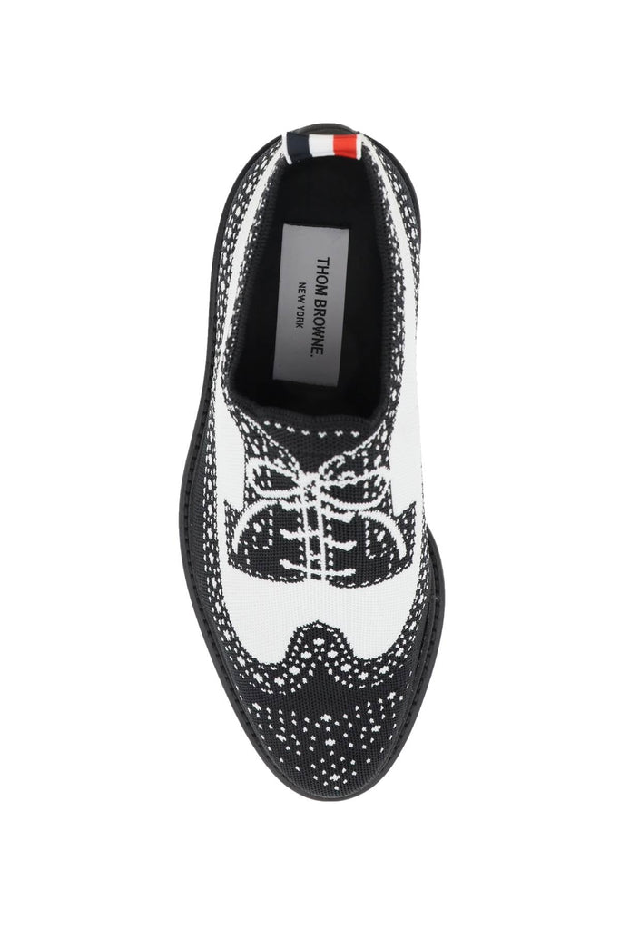 Thom Browne - Mocassins Thom Browne Longwing Brogue Loafers In Trompe L'Oeil Knit