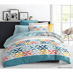 Parure De Couette - 100% Coton - Blueberry Bleu