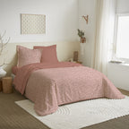 Parure De Couette - 100% Coton - Celeste Peche