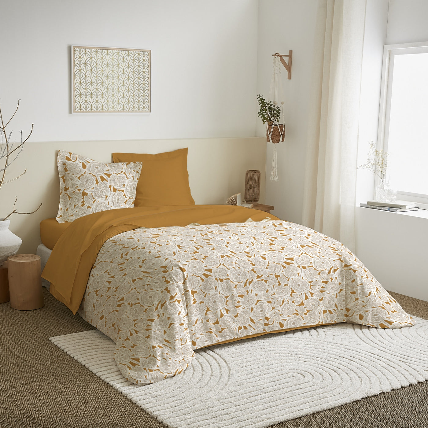 Parure De Couette - 100% Coton - Agathe Moutarde