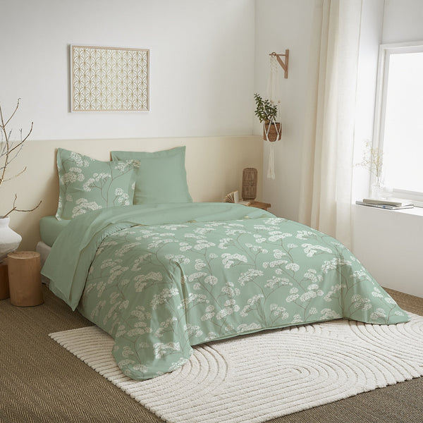 Parure De Couette - 100% Coton - Menthe