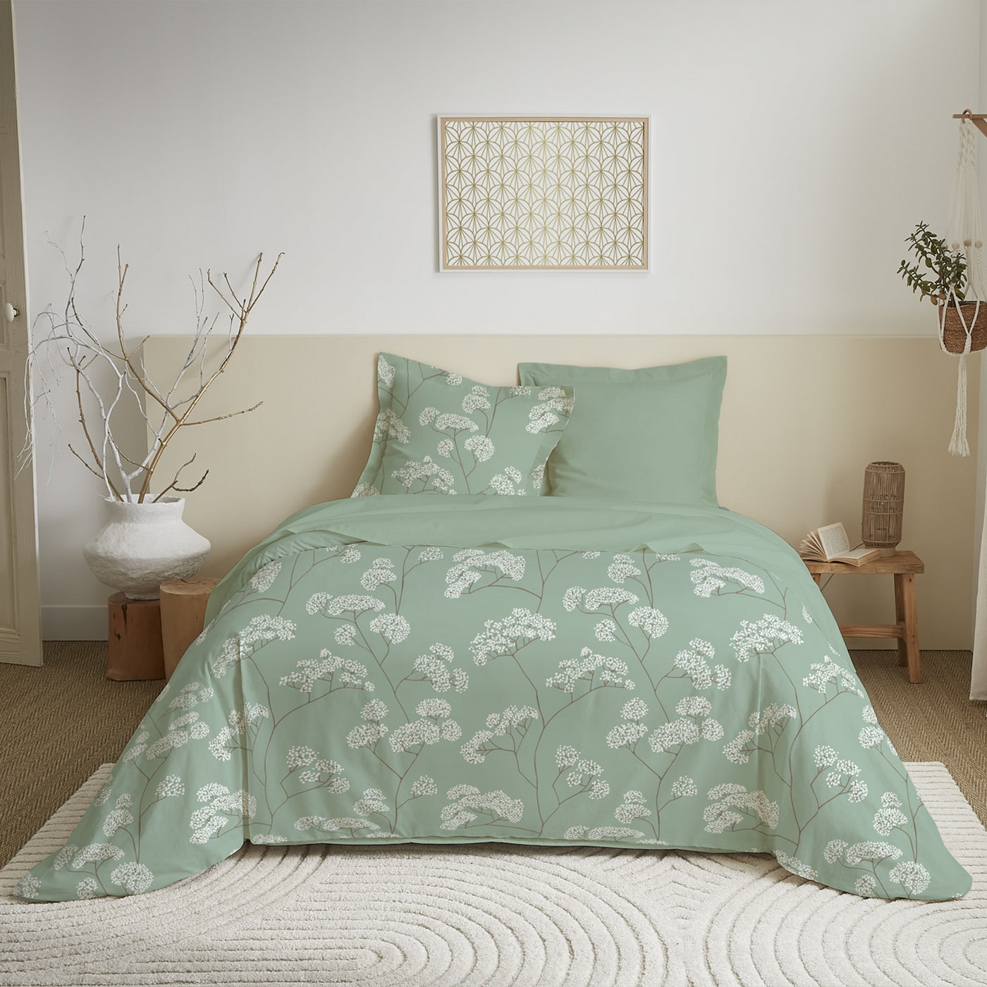 Parure De Couette - 100% Coton - Menthe