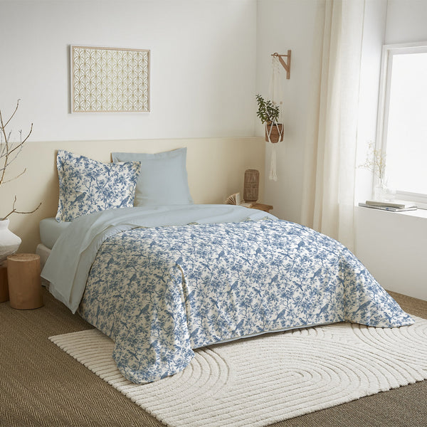 Parure De Couette - 100% Coton - Berengere Bleu