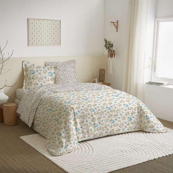 Parure De Couette DH 160 - 100% Coton - Tanya Cyan