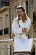 Sac Cabas Elix - Cuir Argent