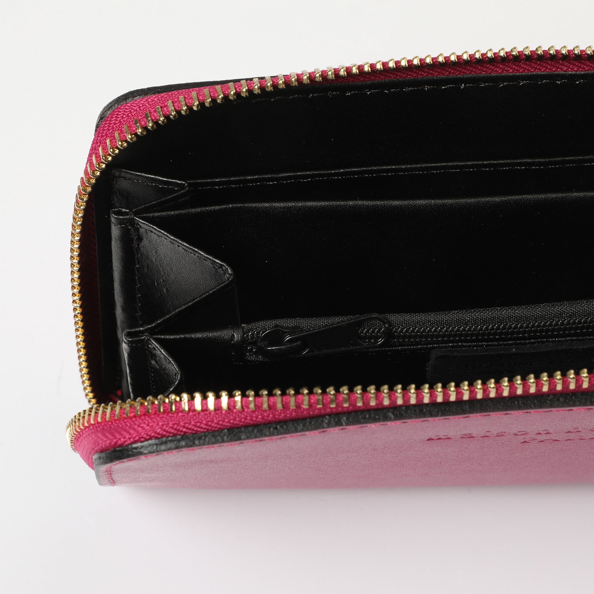 Portefeuille Pely Box - Cuir Fushia