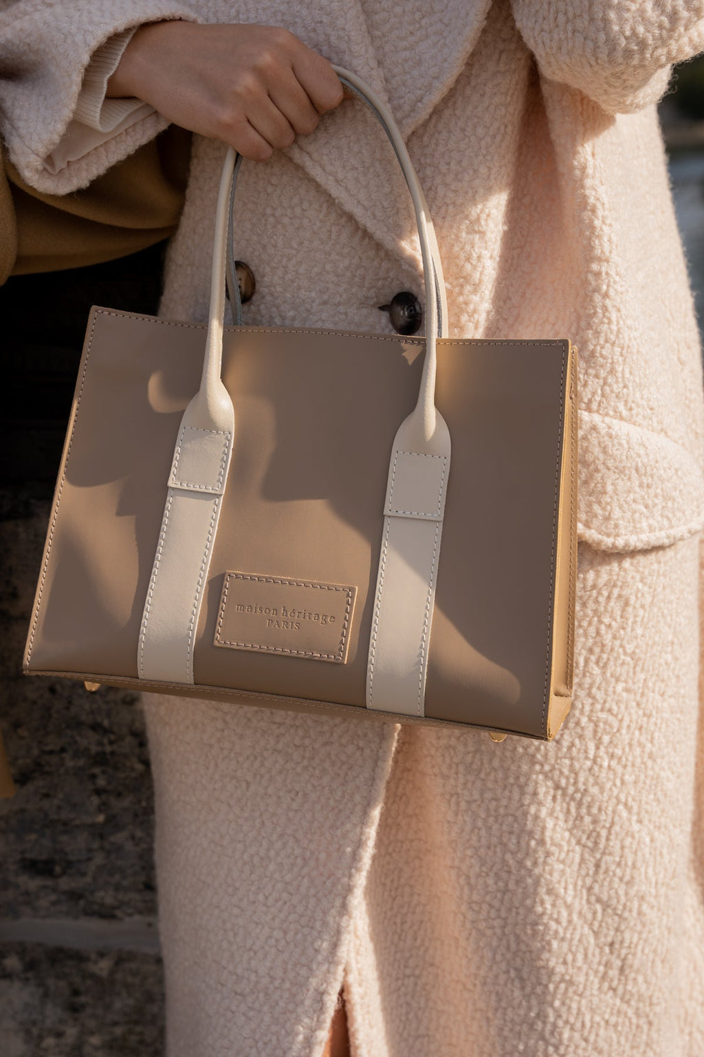 Sac A Main Bahamas Lisse - Taupe