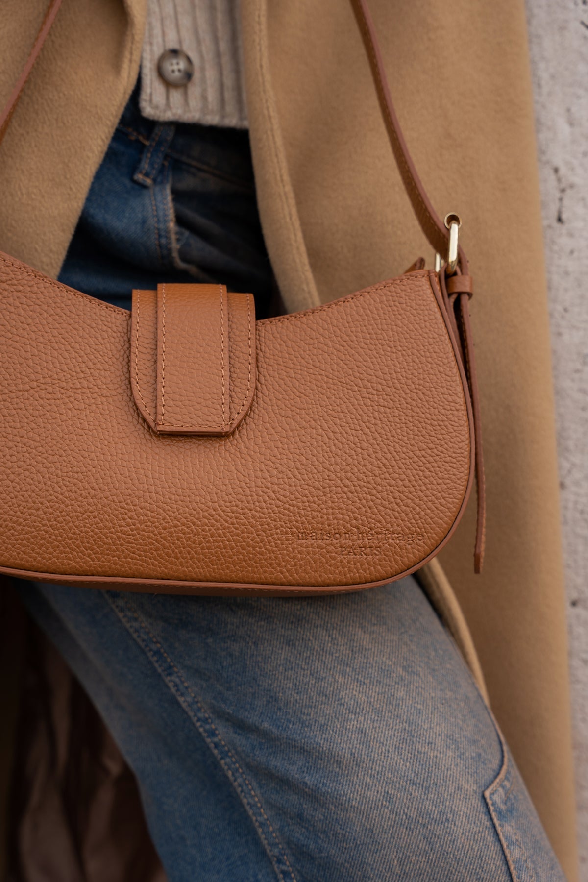 Sac Porte Epaule Maki - Camel Fonce