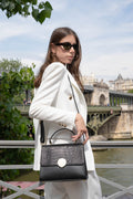 Sac A Main Clau Croco - Noir