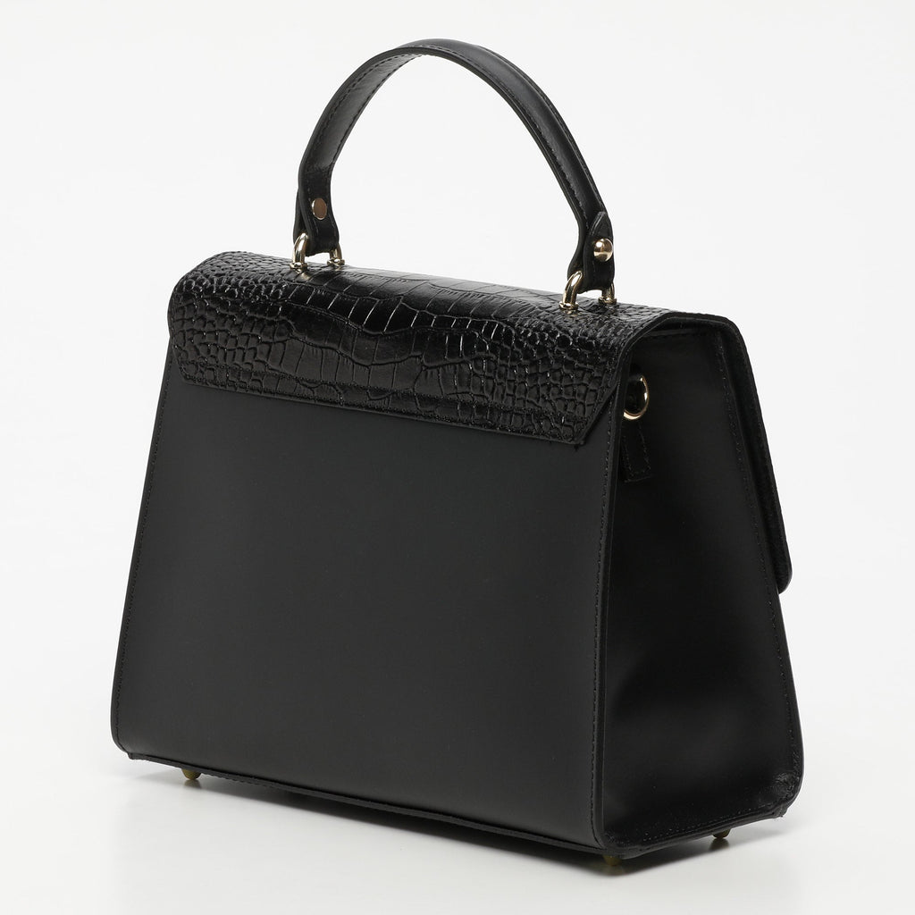 Sac A Main Clau Croco - Noir