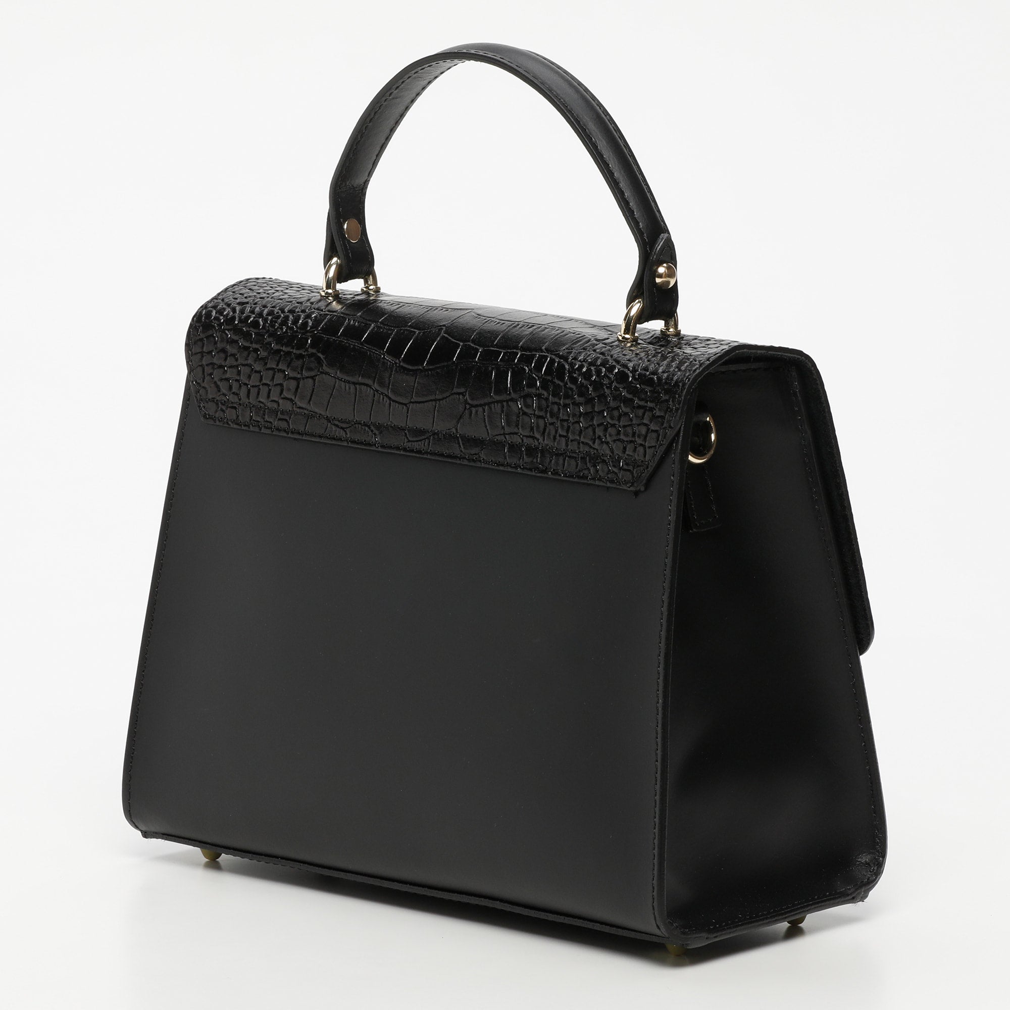Sac A Main Clau Croco - Noir