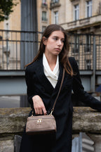 Sac Bandouliere  Simos Suede - Taupe
