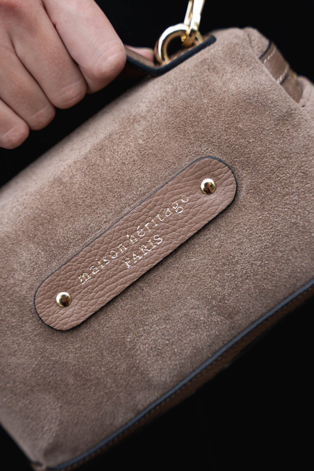 Sac Bandouliere  Simos Suede - Taupe