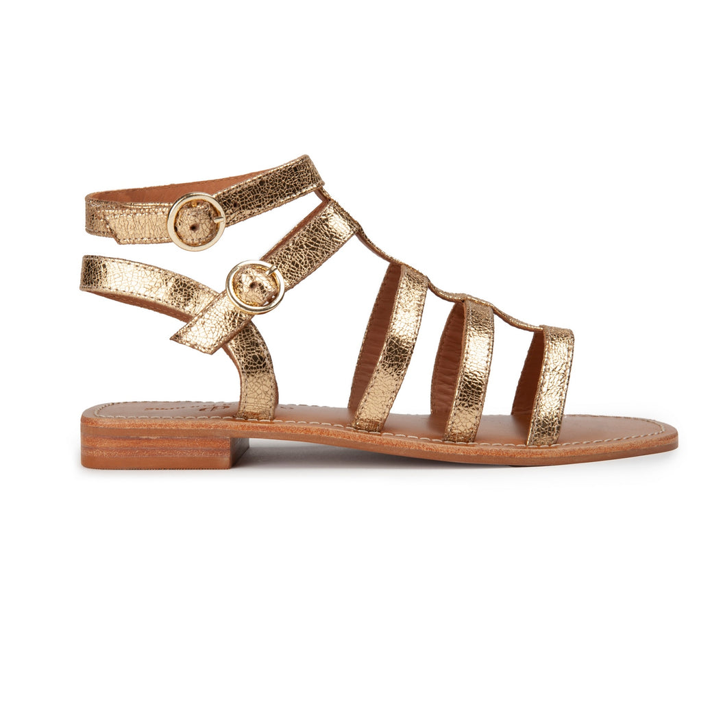 Couleur Pourpre - Sandales Spartiates Milos - Or