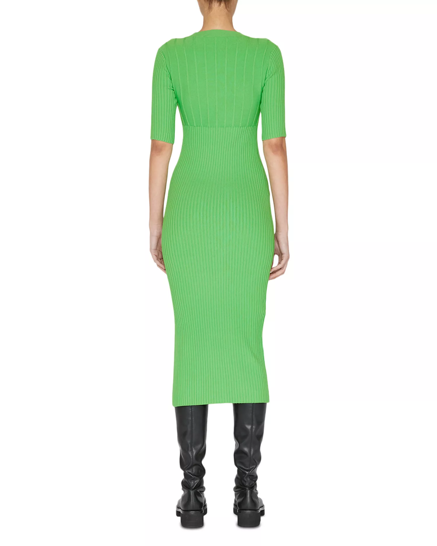 Robe Mixed Rib Sweater - Bright Peridot