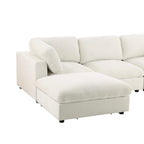 Mizar - Canapé D'Angle Modulable 4 Places - Tissu Beige