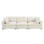 Mizar - Canapé D'Angle Modulable 4 Places - Tissu Beige