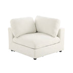 Mizar - Canapé D'Angle Modulable 4 Places - Tissu Beige