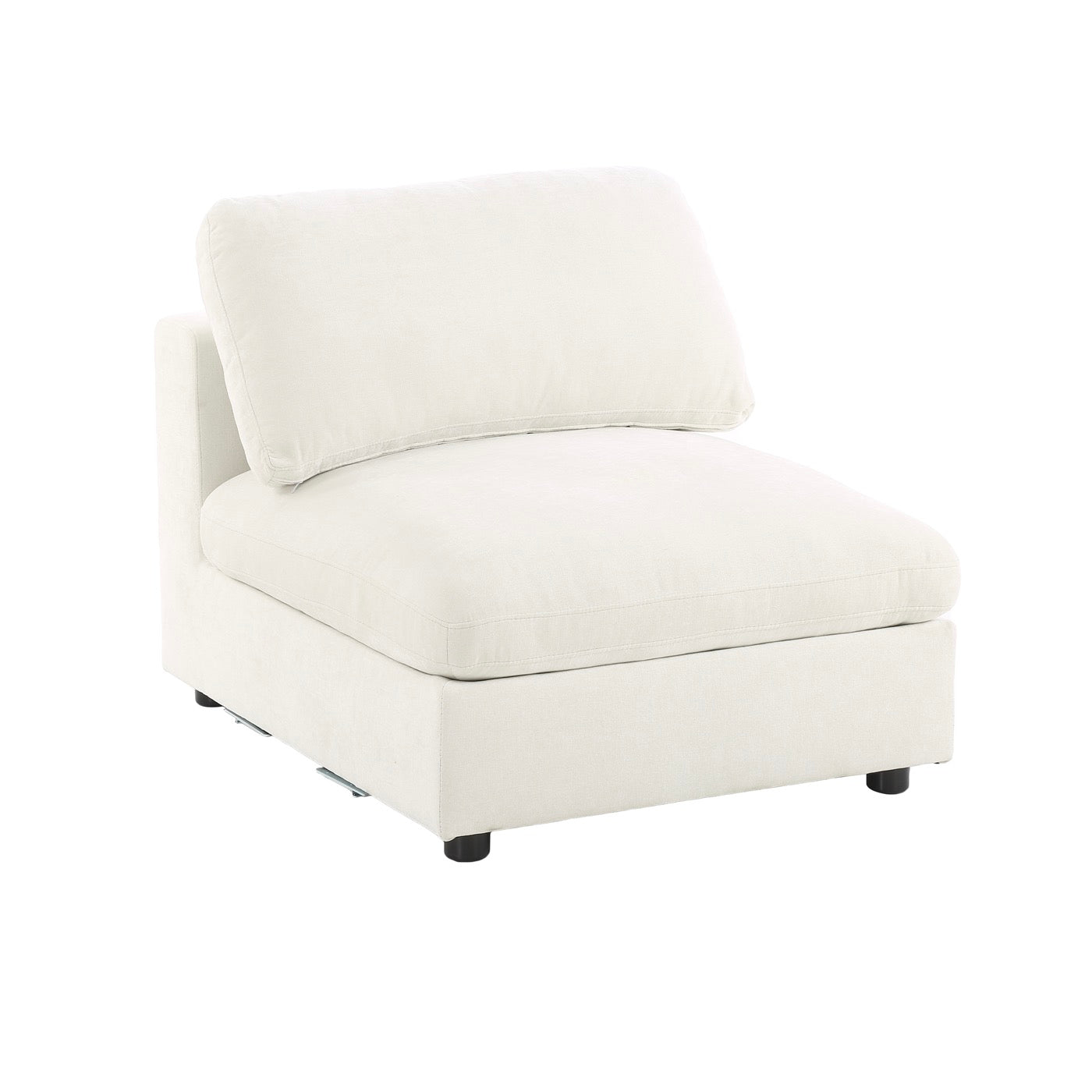 Mizar - Canapé D'Angle Modulable 4 Places - Tissu Beige