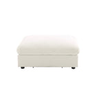 Mizar - Canapé D'Angle Modulable 4 Places - Tissu Beige
