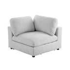 Mizar - Canapé D'Angle Modulable 4 Places - Tissu Gris