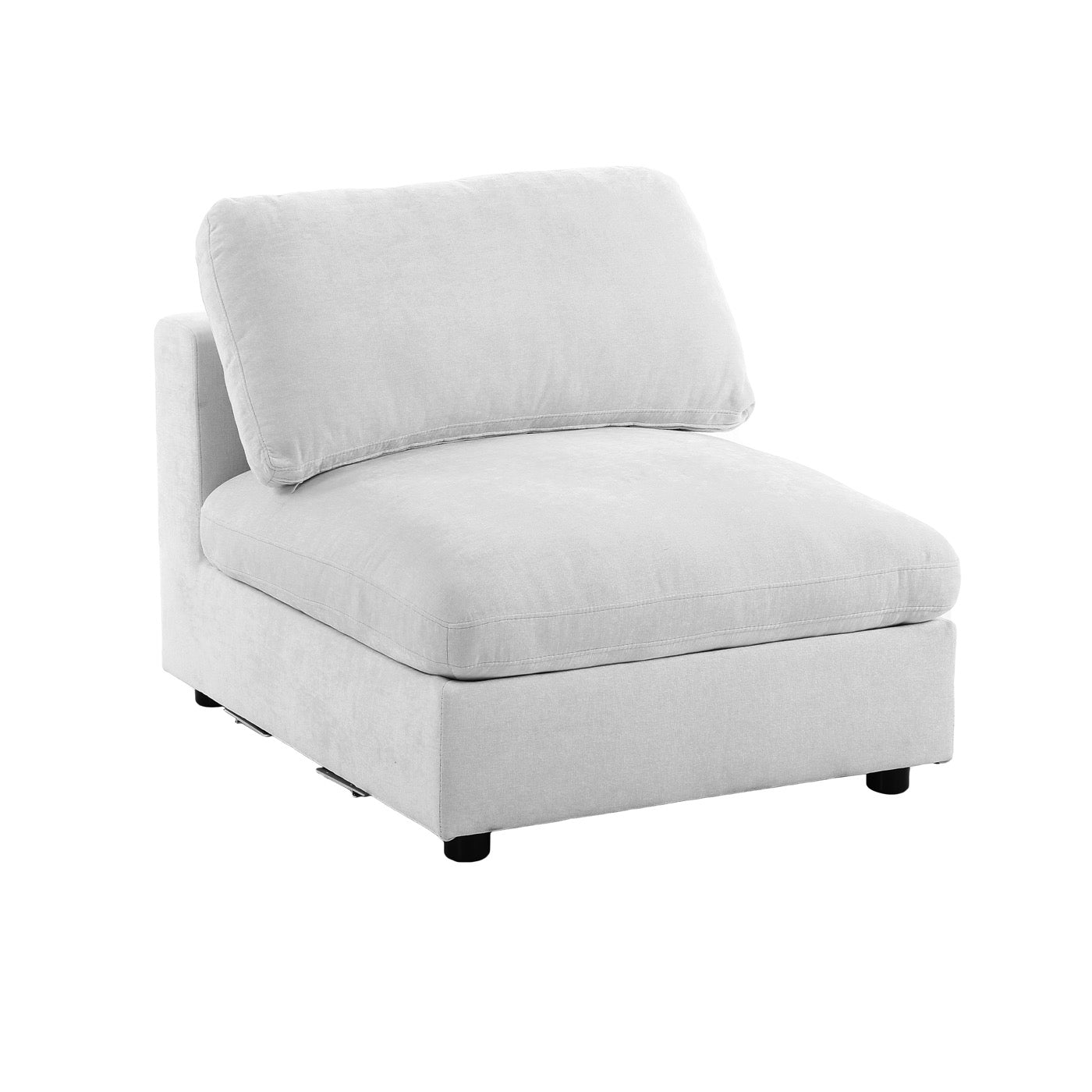 Mizar - Canapé D'Angle Modulable 4 Places - Tissu Gris