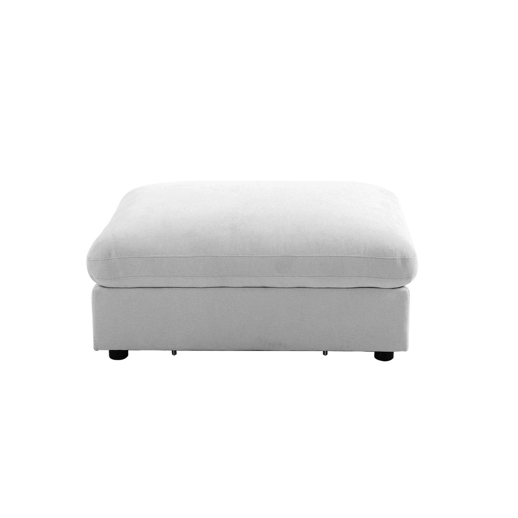 Mizar - Canapé D'Angle Modulable 4 Places - Tissu Gris