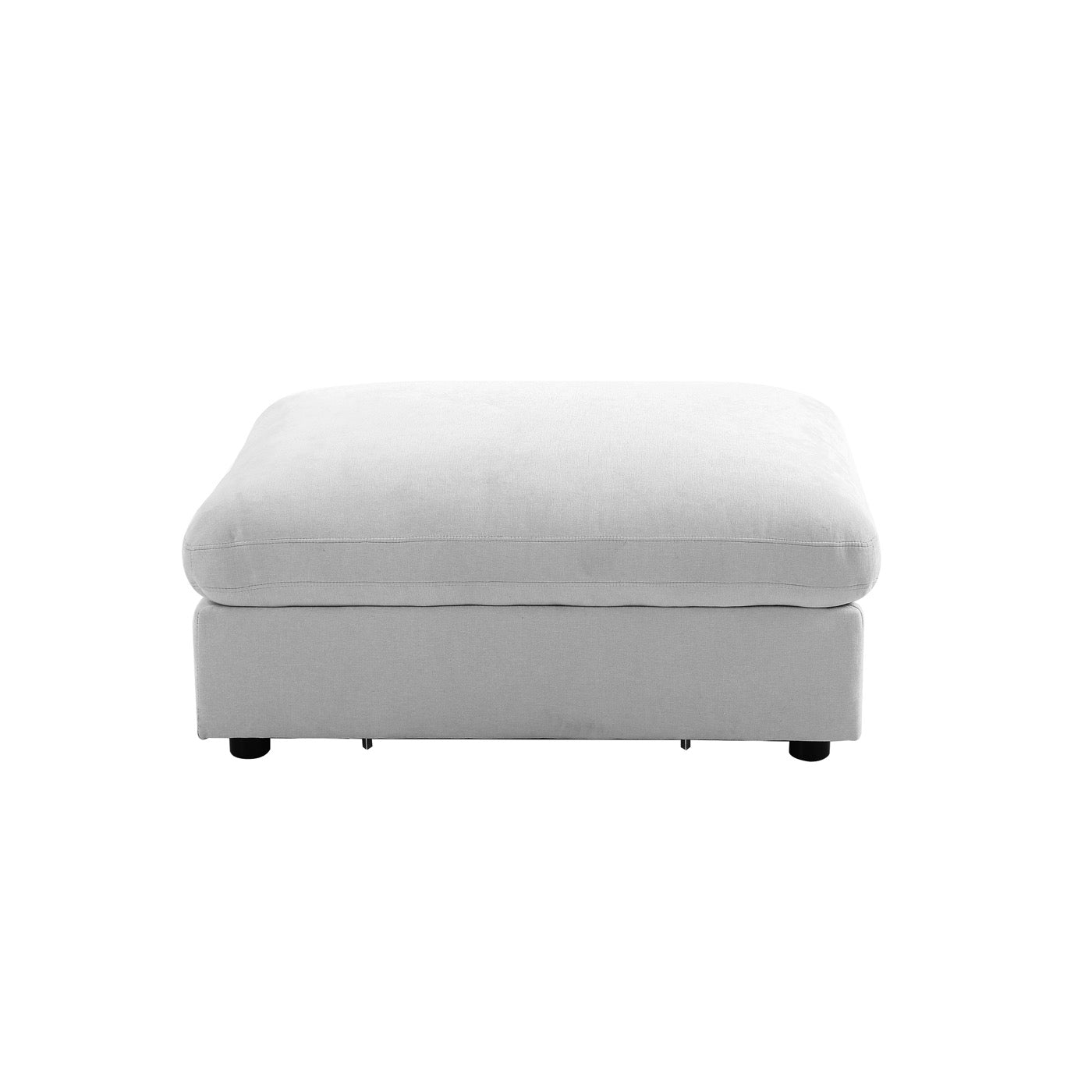 Mizar - Canapé D'Angle Modulable 4 Places - Tissu Gris