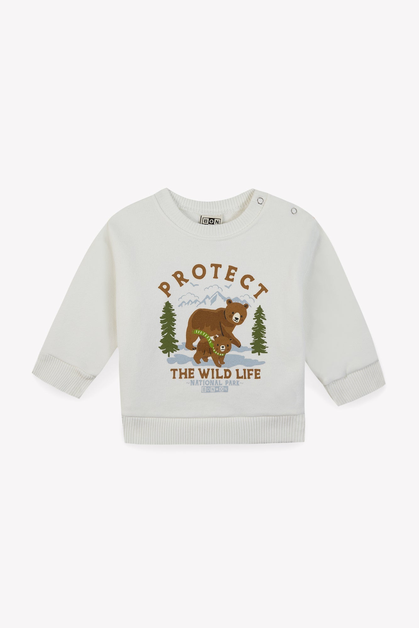 Sweat - Smily Crème Illustration Ours