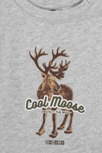 Sweat - Smily Gris Chiné Illustration Renne