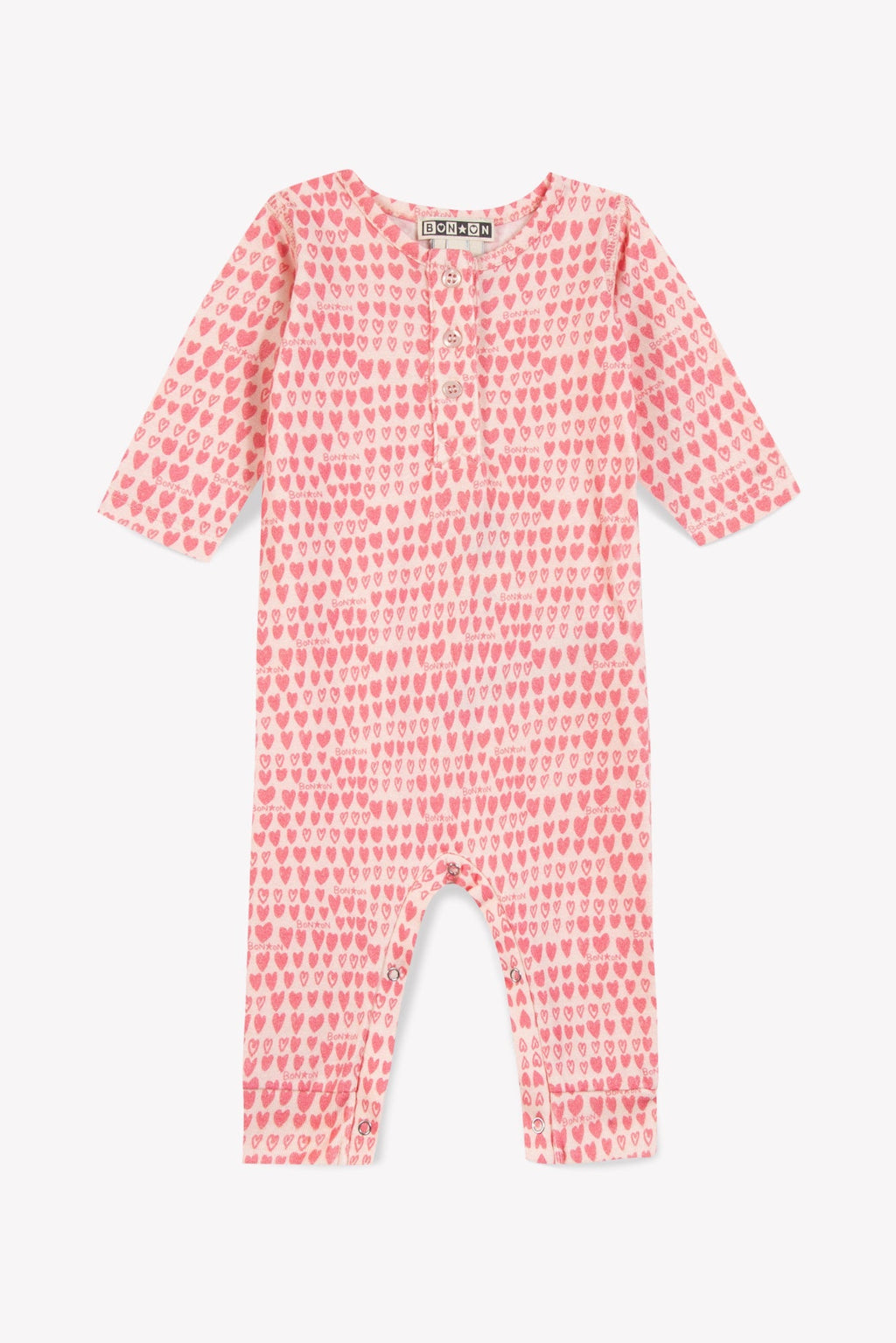 Pyjama - Rose Imprimé Coeur