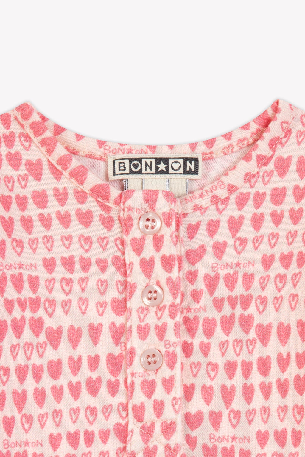 Pyjama - Rose Imprimé Coeur