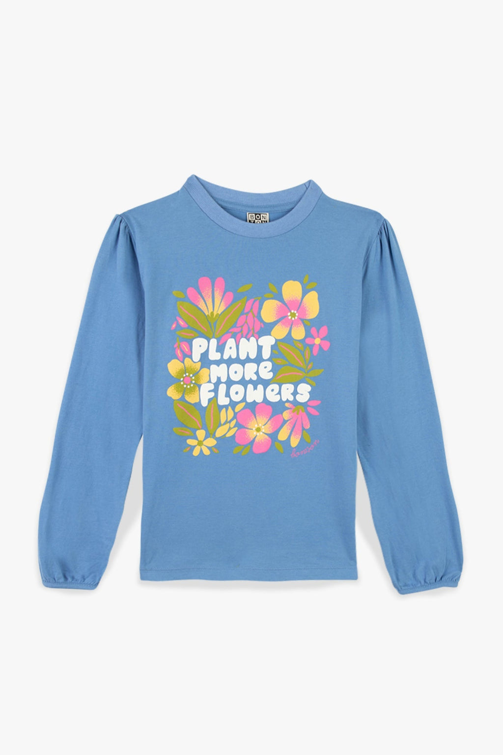T-Shirt - Titty Bleu Imprimé Fleuri