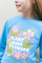 T-Shirt - Titty Bleu Imprimé Fleuri
