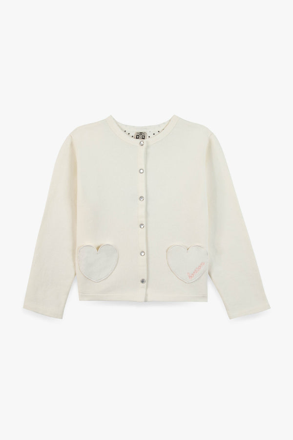 Cardigan - Sœur Ecru Coton Molleton