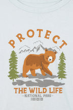 T-Shirt - Taxo Bleu Clair Illustration Ours