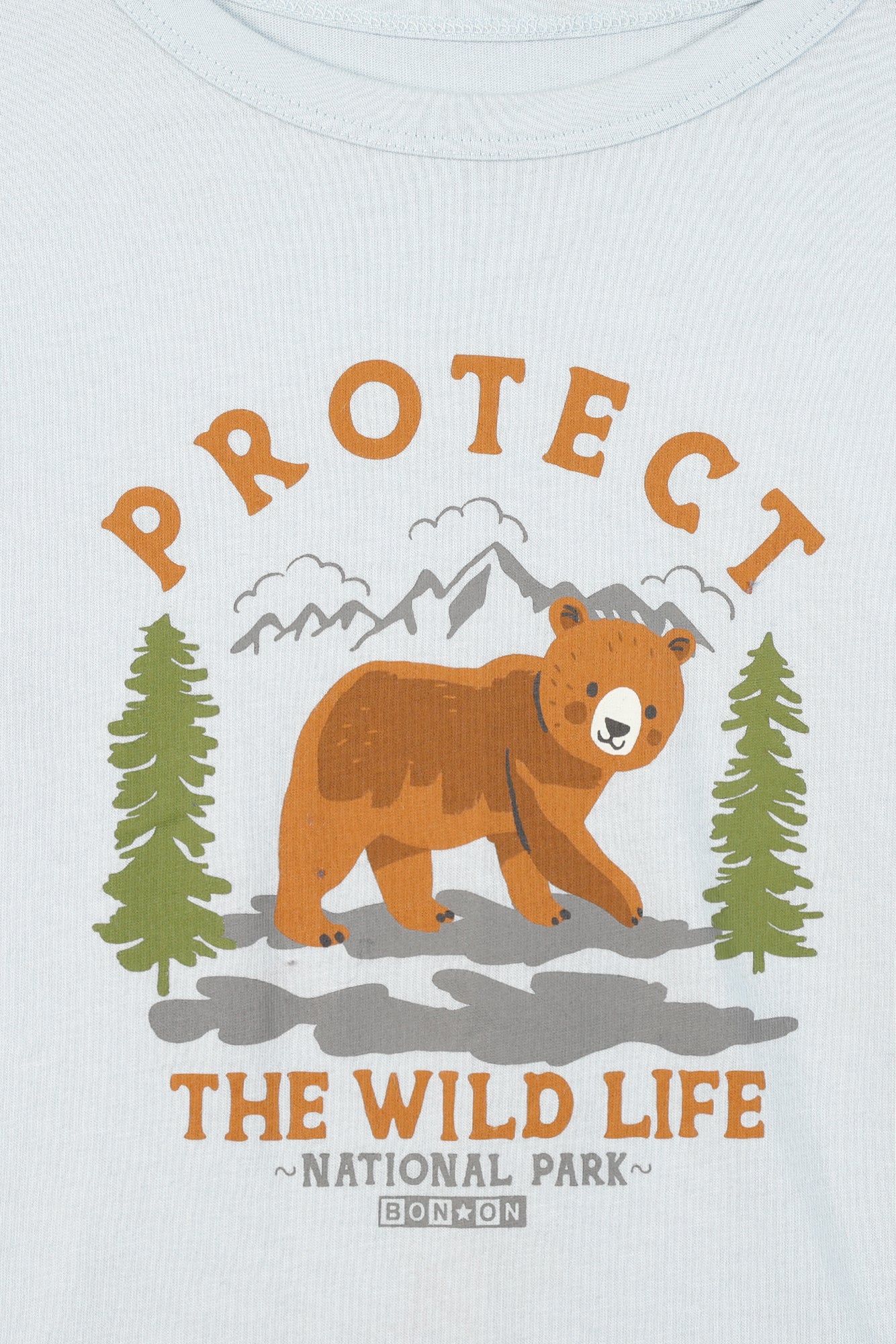 T-Shirt - Taxo Bleu Clair Illustration Ours