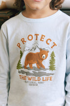 T-Shirt - Taxo Bleu Clair Illustration Ours