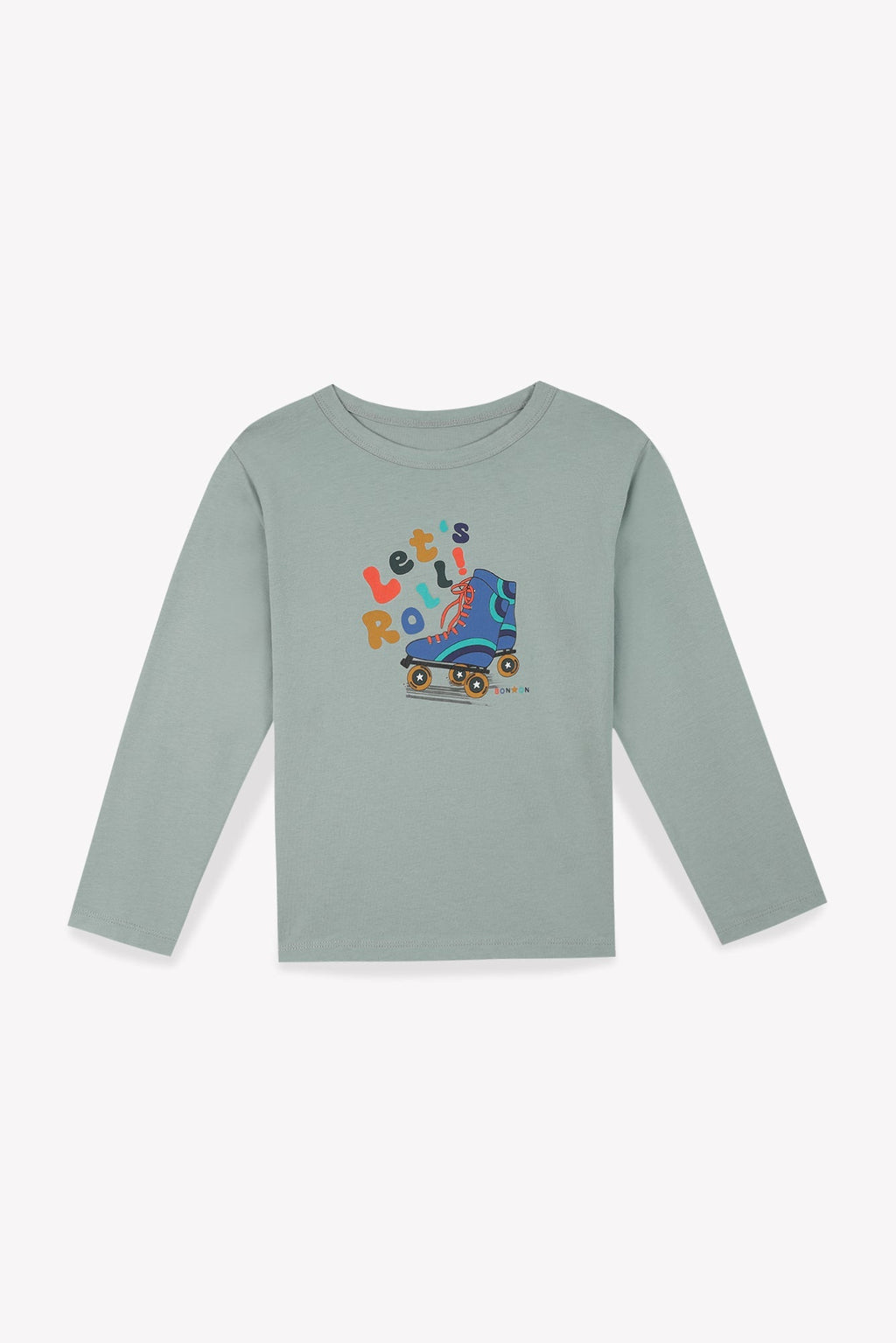T-Shirt - Taxo Bleu Clair Imprimé "Let'S Roll'