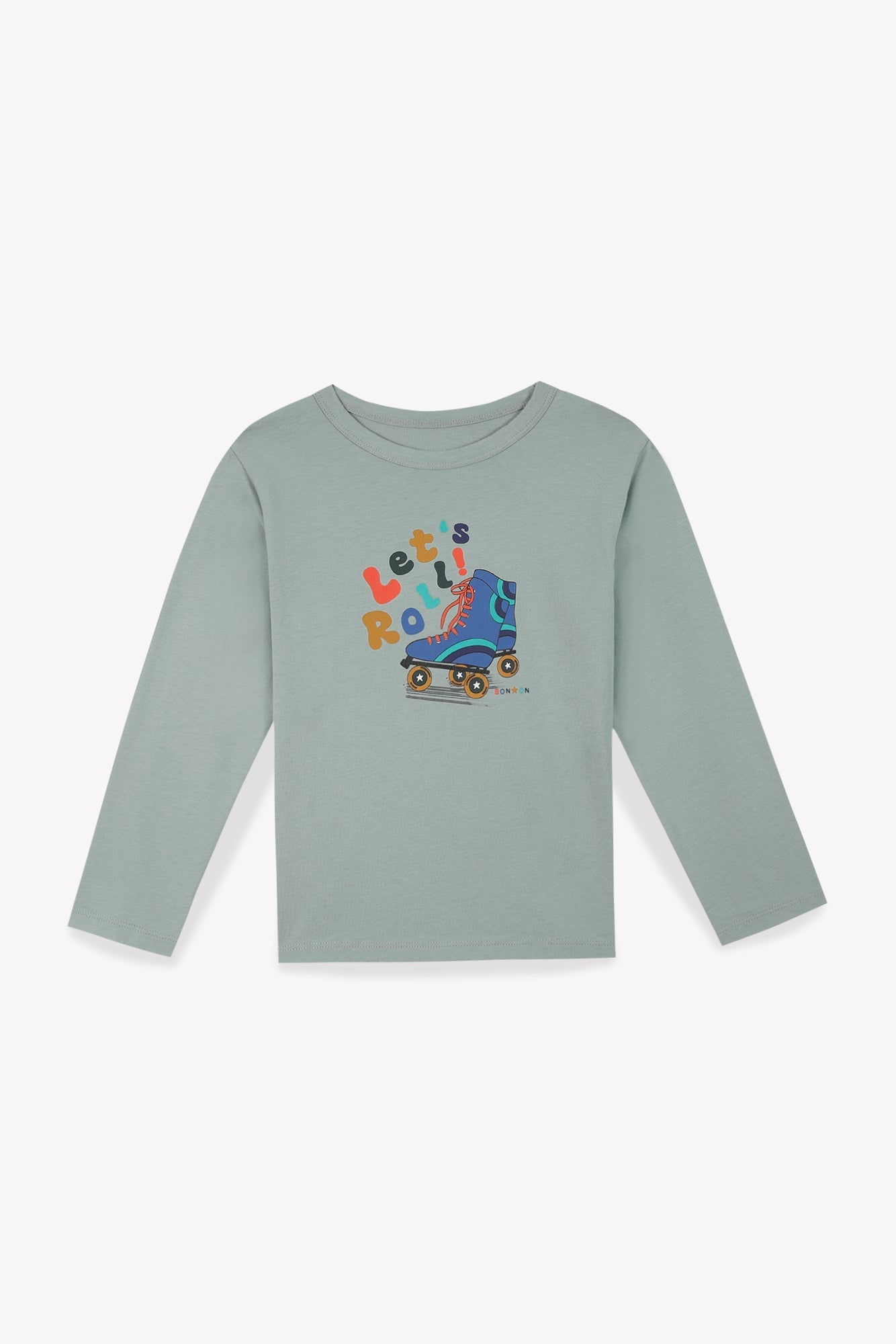 T-Shirt - Taxo Bleu Clair Imprimé "Let'S Roll'