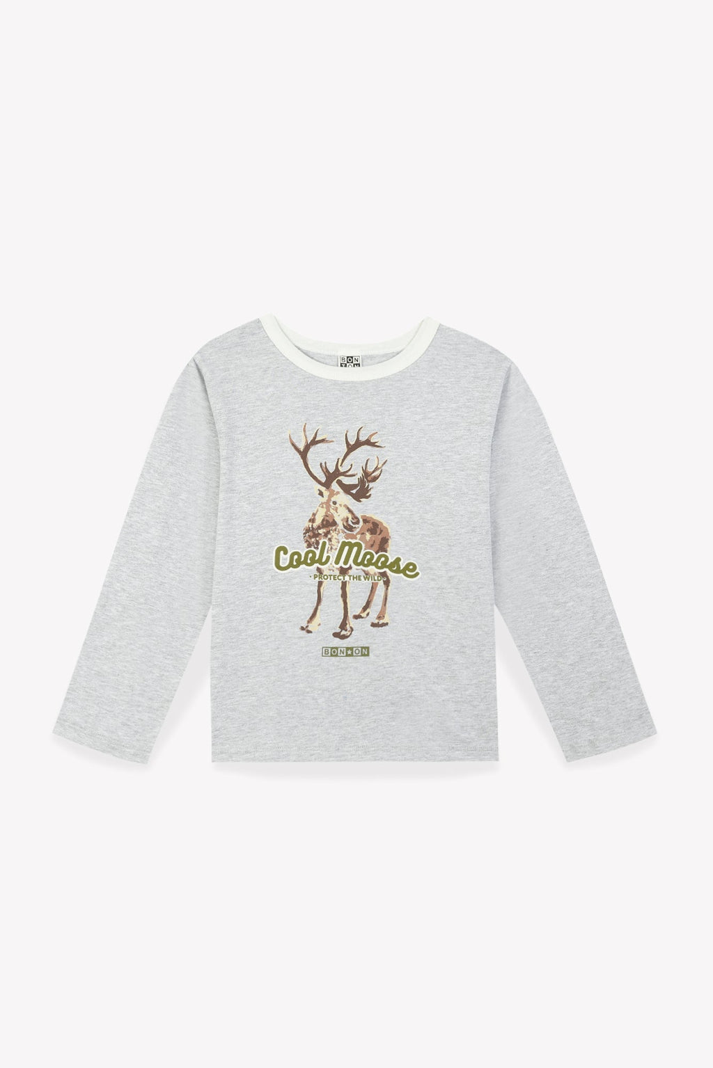 T-Shirt - Taxo Gris Chiné Illustration Renne