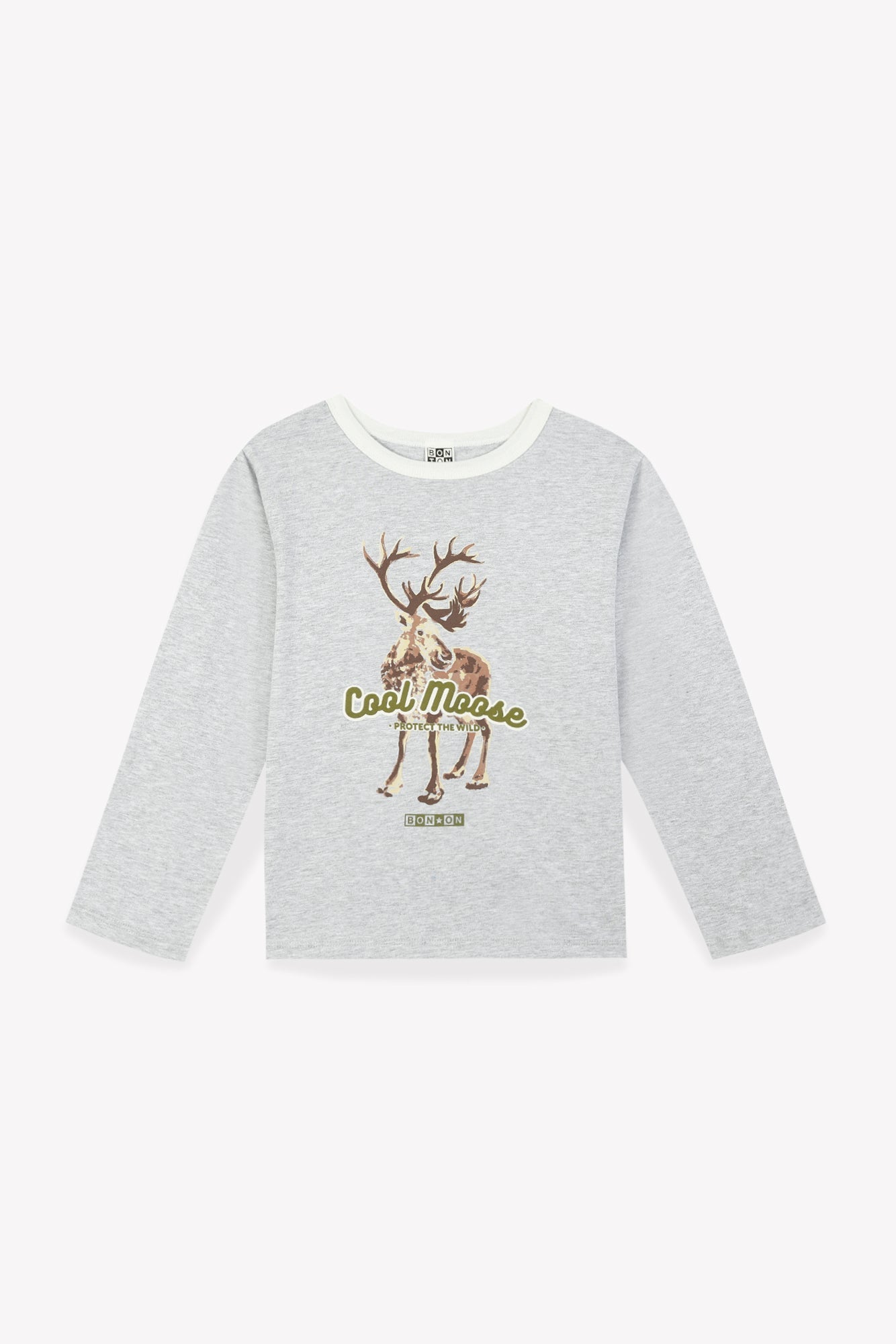 T-Shirt - Taxo Gris Chiné Illustration Renne