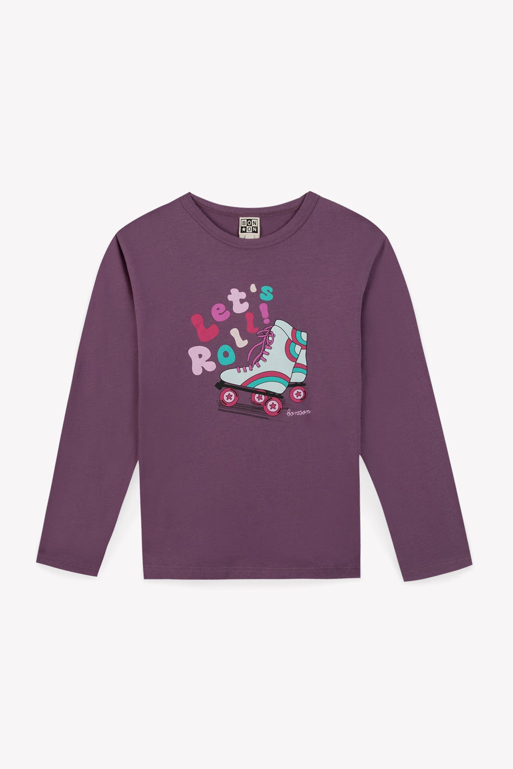 T-Shirt - Taxo Violet Imprimé "Let'S Roll'