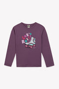T-Shirt - Taxo Violet Imprimé "Let'S Roll'